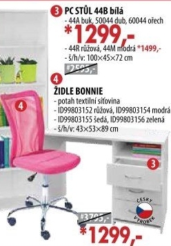 Psací stůl 44 bílá