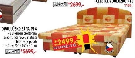 Dvoulůžko SÁRA s úložným prostorem