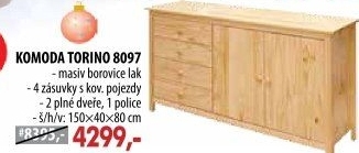 Komoda 2 dveře + 4 zásuvky TORINO