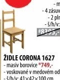 Židle CORONA 2 vosk 1627