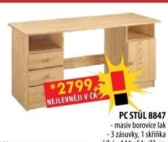 PC stůl 8847 lakovaný