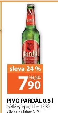 Pivo světlé výčepní 10° Pardál