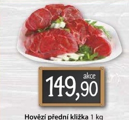 Hovězí přední bez kosti - kližka