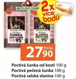 Šunka od kosti poctivá nejvyšší jakosti Kostelecké uzeniny
