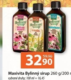 Doplněk stravy Sirup bylinný Herbal MaxiVita