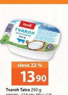 Tvaroh polotučný 3,5% Tatra