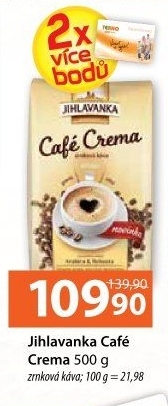 Zrnková káva Café Crema Jihlavanka