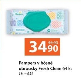 Vlhčené ubrousky dětské Pampers Baby Fresh Clean