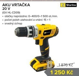 Aku vrtačka Starline