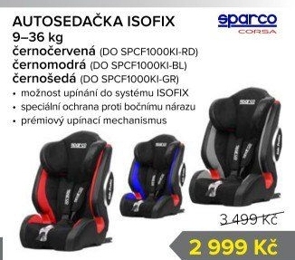 Autosedačka Isofix Sparco