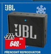 Přenosný BT reproduktor GO black JBL