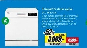 DTC 36810W MYČKA STOLNÍBEKO