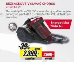 CH50PET 011 BEZSÁČKOVÝ VYSAVAČHOOVER