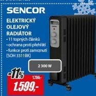 SOH 3311BK olejový radiátorSENCOR