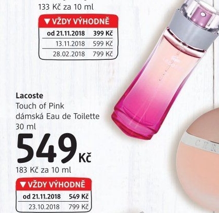 Toaletní voda dámská Touch of pink Lacoste