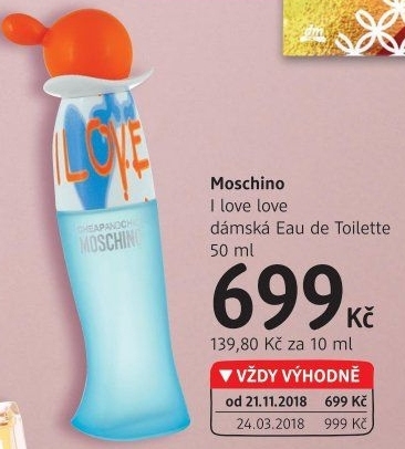 Toaletní voda dámská I love love Moschino