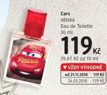 Toaletní voda dětská Cars