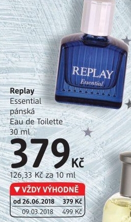 Toaletní voda pánská Essential Replay