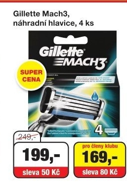 Náhradní hlavice pánské Mach 3 Gillette