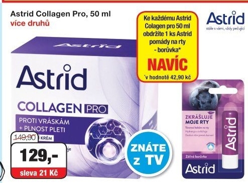 Krém pleťový proti vráskám Collagen Pro Astrid