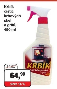 Čistič na krbová skla Krbík Důbrava