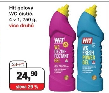 Čistič WC gelový Hit