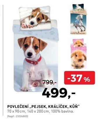 Povlečení pejsek, králíček, kůň
