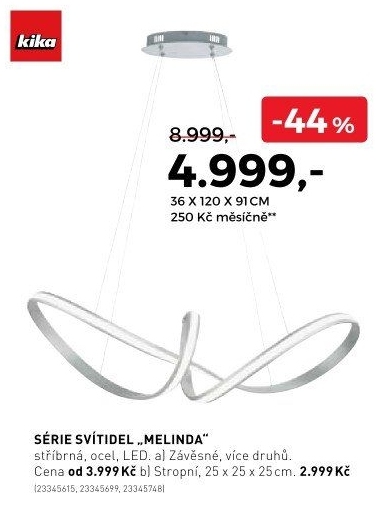 Série svítidel melinda