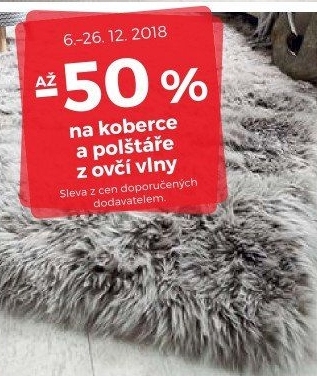 -50% na koberce a polštáře z ovčí vlny
