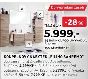 Koupelnový nábytek Filino San remo