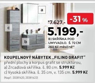 Koupelnový nábytek Filino Grafit