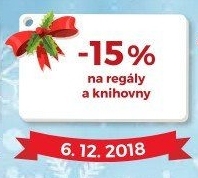 -15% na regály a knihovny