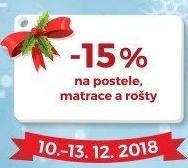 -15% na postele, matrace a rošty