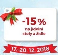 -15% na jídelní stoly a židle