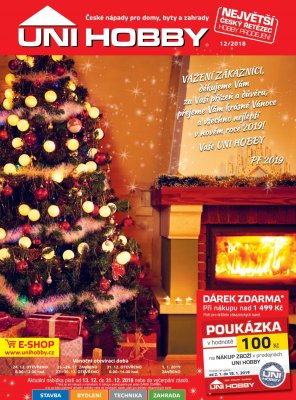 akční leták UNI HOBBY 13.12.2018-31.12.2018