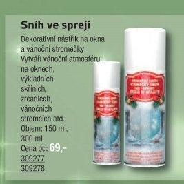 Dekorační sprej sněhový