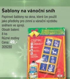 Šablony na vánoční sníh