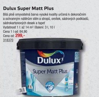 Barva interiérová Super Matt Plus Dulux