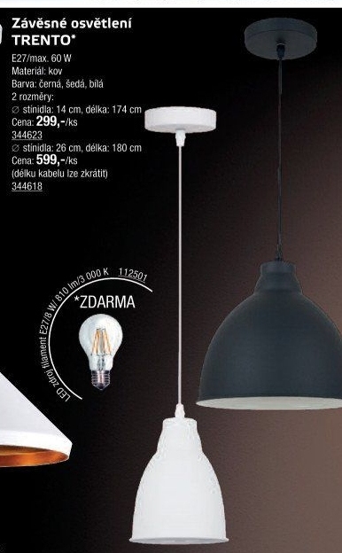 Závěsné svítidlo Trento Solight