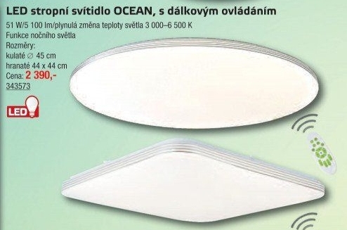 Stropní LED svítidlo Ocean Top Light
