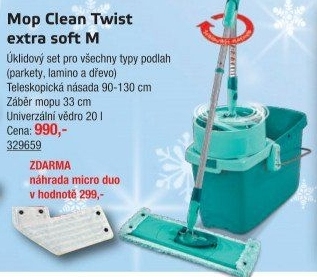 Mop set extra soft M Twist Clean Leifheit