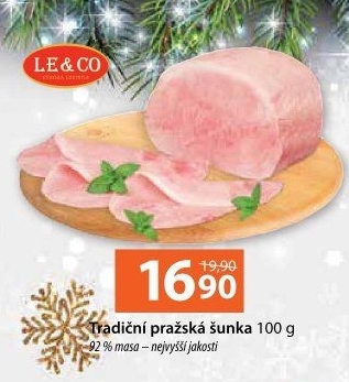 Šunka pražská nejvyšší jakosti LE&amp