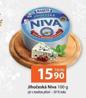 Sýr Niva Jihočeská 50% Madeta