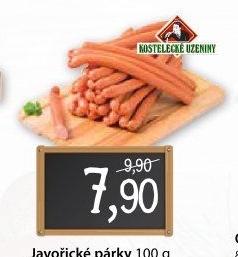 Párky javořické Kostelecké uzeniny