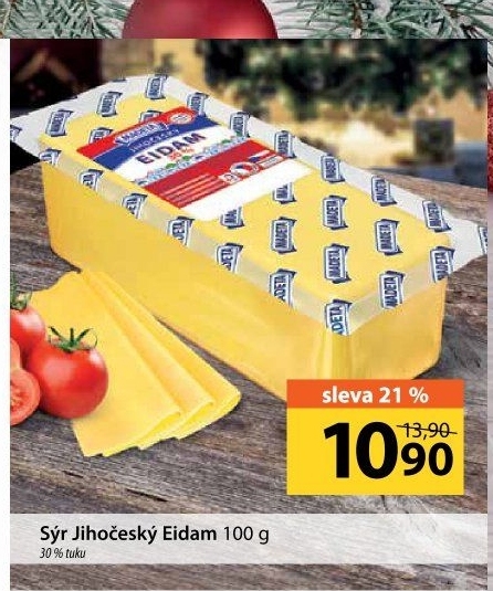 Sýr Eidam Jihočeský 30% Madeta