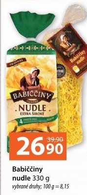 Polévkové nudle Babiččiny nudle