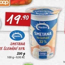 Smetana ke šlehání Ranko 33%