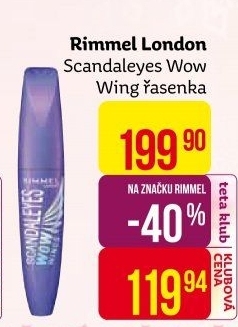 Řasenka Scandal Eyes Wow Wings Rimmel