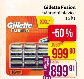 Náhradní hlavice pánské Gillette Fusion