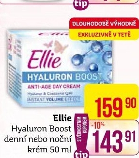 Omlazující pleťový krém Hyaluron Boost Ellie